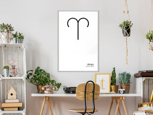 Plakatas Zodiac: Aries, Baltas rėmelis, 30x45 цена и информация | Репродукции, картины | pigu.lt