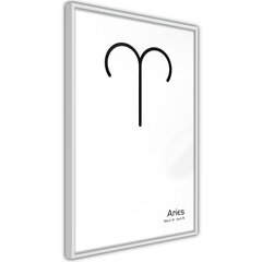 Plakatas Zodiac: Aries, Baltas rėmelis, 30x45 цена и информация | Репродукции, картины | pigu.lt