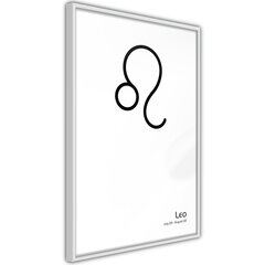 Plakatas Zodiac: Leo, Baltas rėmelis, 30x45 цена и информация | Репродукции, картины | pigu.lt