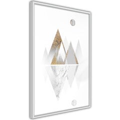 Plakatas Sun and Mountains, Baltas rėmelis, 30x45 kaina ir informacija | Reprodukcijos, paveikslai | pigu.lt
