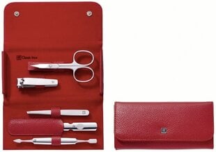 Инструменты для маникюрного набора Zwilling Classic Inox Leather Case Red, 5 шт. цена и информация | Средства для маникюра и педикюра | pigu.lt