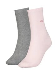 Носки Calvin Klein Flat Knit Annika Pink, 2 шт, 545660533 цена и информация | Женские носки | pigu.lt