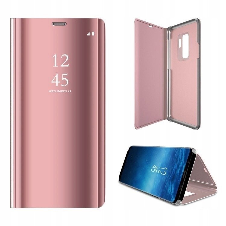 Mocco Clear View skirtas Samsung Galaxy S23, rožinis kaina ir informacija | Telefono dėklai | pigu.lt