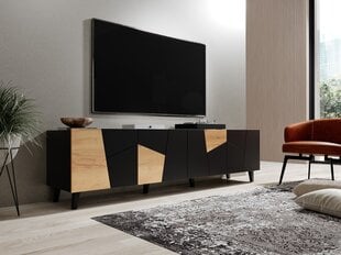 TV staliukas Cama Meble Etna RTV200 CR, juodas цена и информация | Тумбы под телевизор | pigu.lt