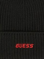 Шапка GUESS JEANS Embroidered Logo Black 563934073 цена и информация | Мужские шарфы, шапки, перчатки | pigu.lt