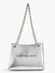 Женская сумочка CALVIN KLEIN Sculpted Shoulder Silver 545008777 цена и информация | Женская сумка Bugatti | pigu.lt