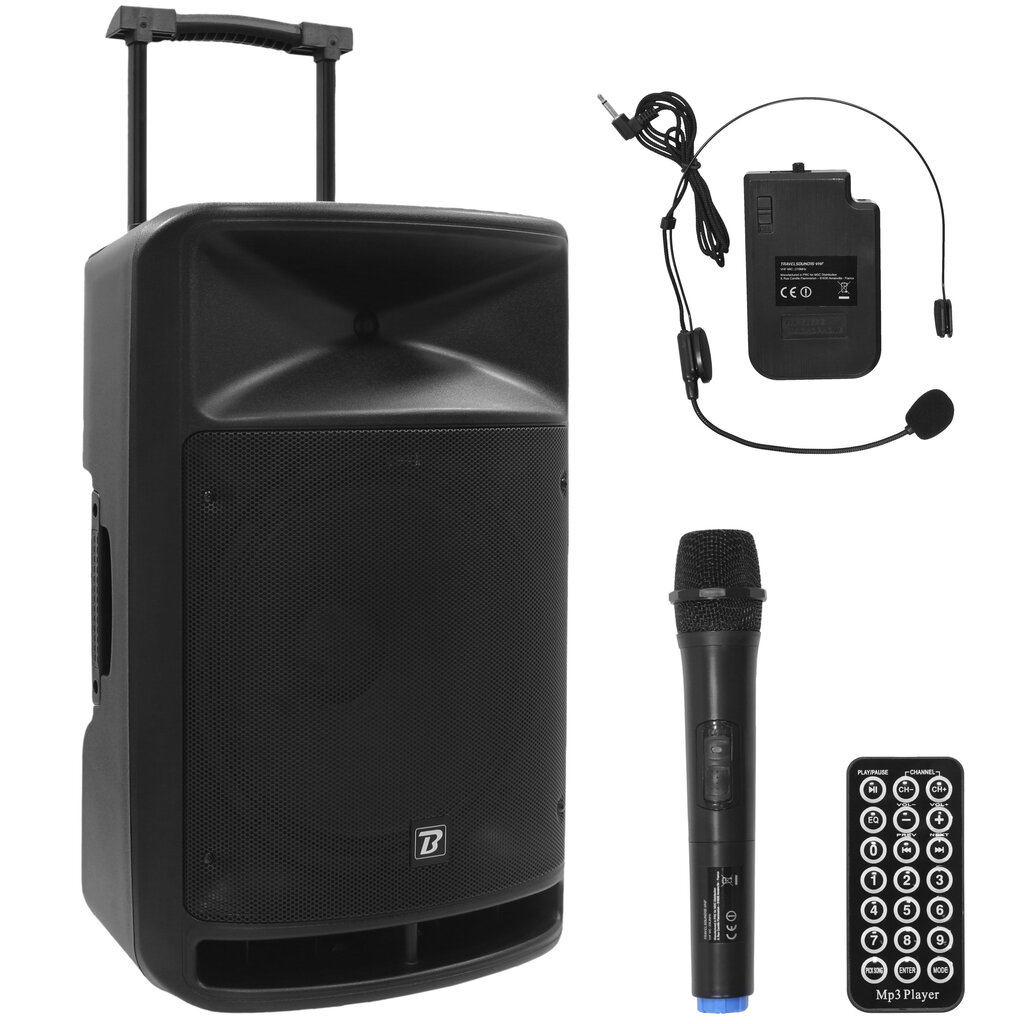 Nešiojama garso sistema BoomTone DJ TRAVELSOUND15-VHF kaina ir informacija | Garso kolonėlės | pigu.lt