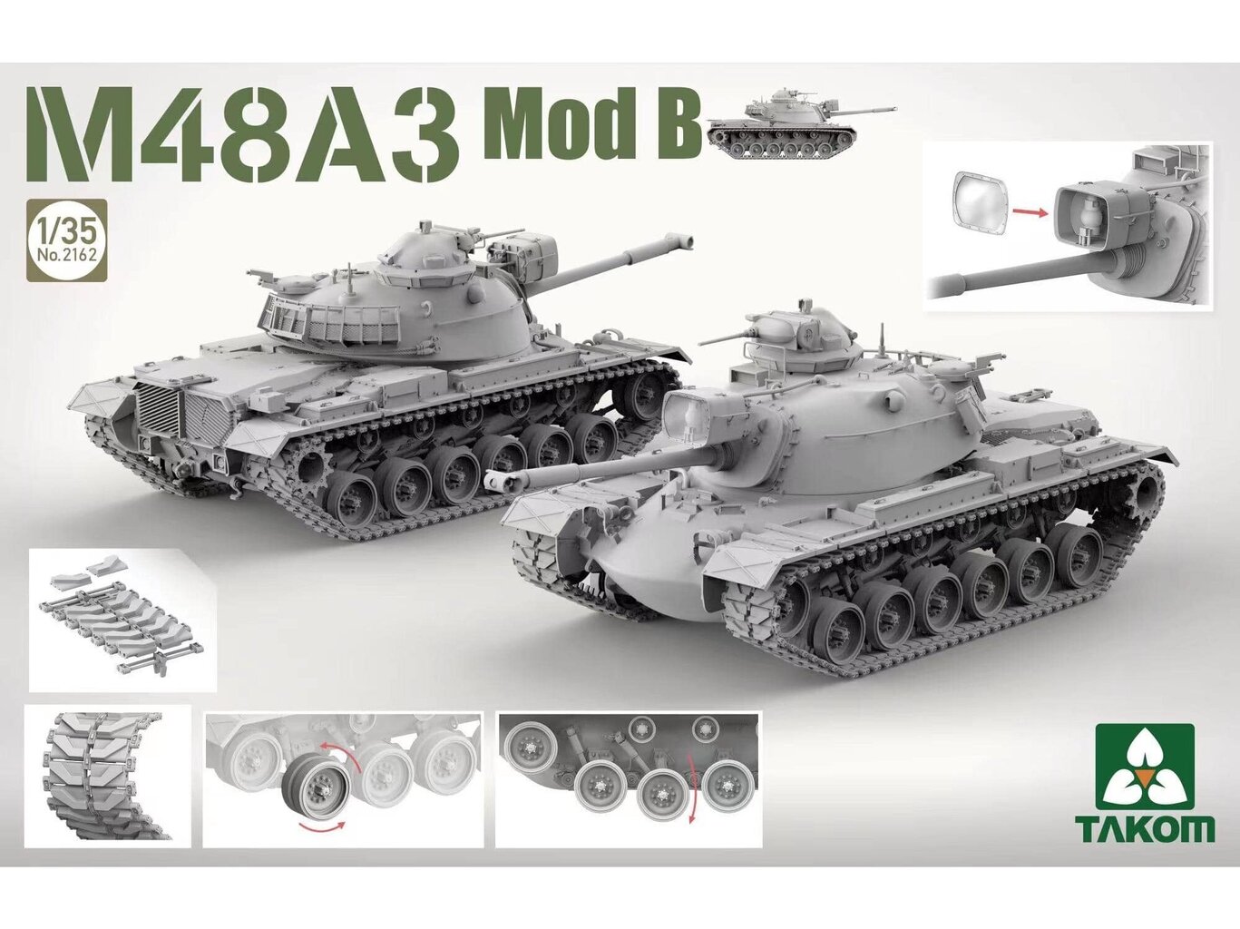 Takom - M48A3 Mod B, 1/35, 2162 цена | pigu.lt