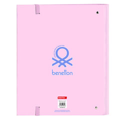 Žiedinis segtuvas Benetton Pink, 27 x 32 x 3.5 cm) kaina ir informacija | Kanceliarinės prekės | pigu.lt