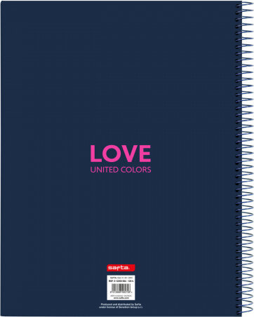 Užrašų knygelė Benetton Love, mėlyna, A4 kaina ir informacija | Sąsiuviniai ir popieriaus prekės | pigu.lt