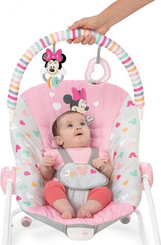 Kūdikių hamakas Bright Starts Minnie Mouse, pink kaina ir informacija | Gultukai ir sūpynės | pigu.lt