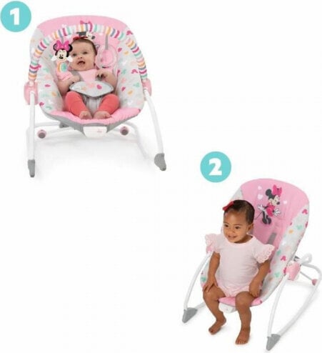 Kūdikių hamakas Bright Starts Minnie Mouse, pink kaina ir informacija | Gultukai ir sūpynės | pigu.lt