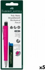 Automatinis pieštukas Faber-Castell Grip Matic rožinis 0,7 mm, 5 vnt kaina ir informacija | Rašymo priemonės | pigu.lt