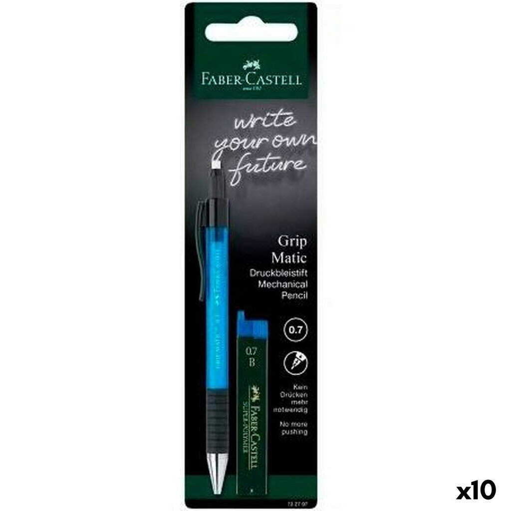 Automatinis pieštukas Faber-Castell Grip Matic Mėlyna 0,7 mm, 10 vnt kaina ir informacija | Rašymo priemonės | pigu.lt