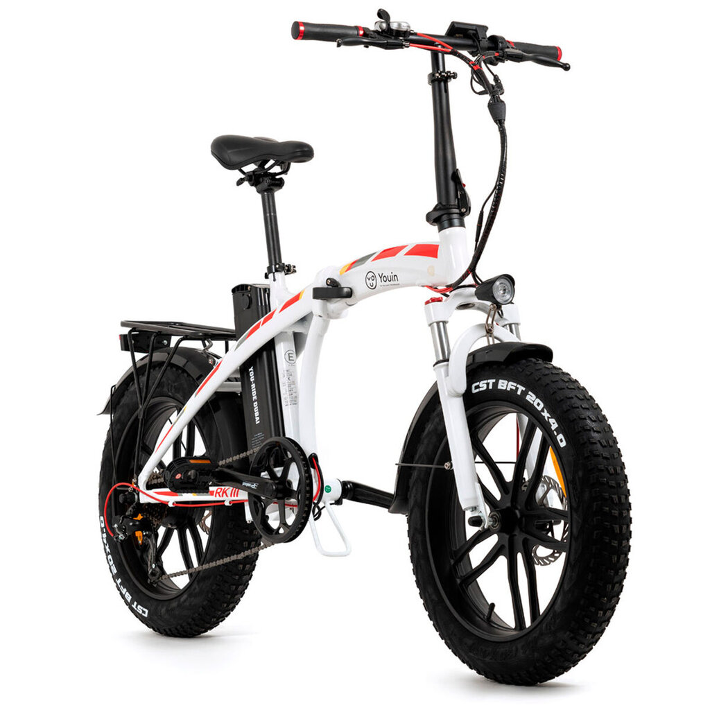 Elektrinis dviratis Youin BK1600W Dubai Balta 20" 25 km/h kaina ir informacija | Elektriniai dviračiai | pigu.lt