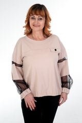Нарядная блуза с комбинированным рукавом цена и информация | Женские блузки, рубашки | pigu.lt