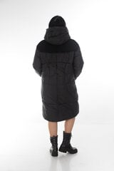 Lietpaltinio audinio paltas su trikotažiniu įsiuvu viršuje kaina ir informacija | Paltai moterims | pigu.lt