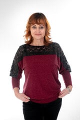 Трикотажная блузка с перфорированной кокеткой цена и информация | Женские блузки, рубашки | pigu.lt
