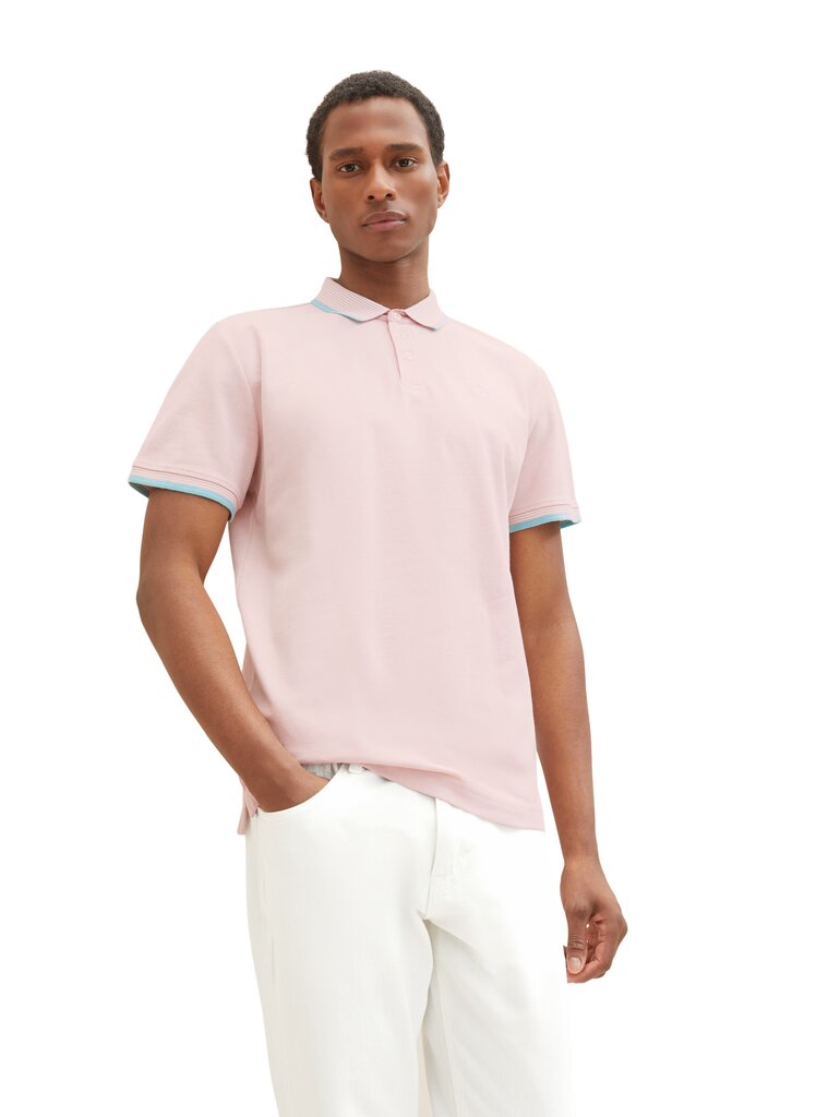 Tom Tailor vyriški polo marškinėliai, šviesiai rožiniai kaina ir informacija | Vyriški marškinėliai | pigu.lt