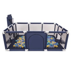 Квадратный манеж Selonis Square Play Pen Filed с 100 мячами, синий: черный/белый/красный/голубой цена и информация | Манежи для детей | pigu.lt