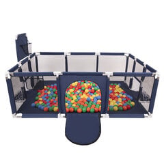 Детский манеж большого размера с 900 мячами для детей Selonis, темно-синий: желтый/зеленый/синий/красный/оранжевый цена и информация | Манежи для детей | pigu.lt