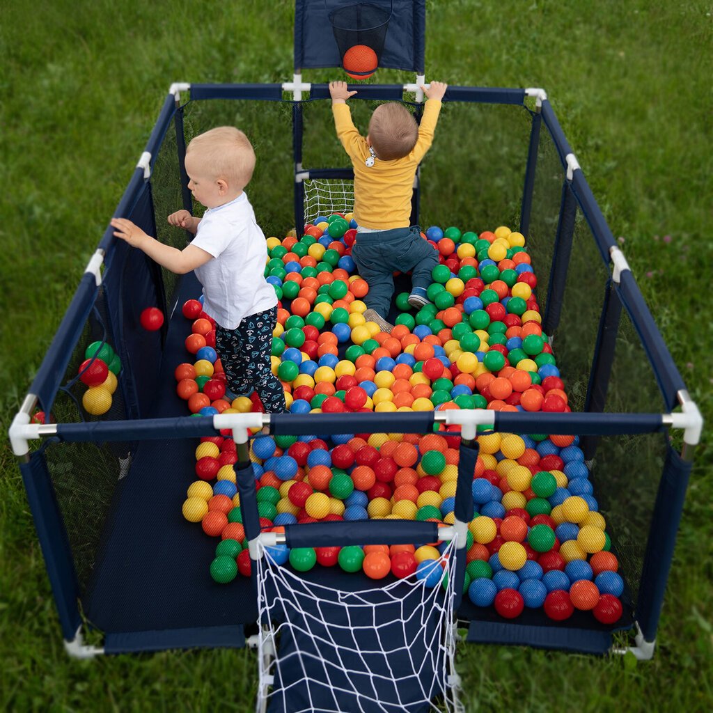 Žaidimų aikštelė Selonis, 200 kamuoliukų, mėlyna kaina ir informacija | Maniežai vaikams | pigu.lt