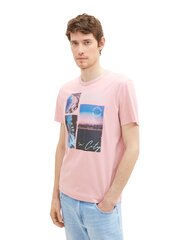 Мужская футболка Tom Tailor состаренная розовая цена и информация | Мужские футболки | pigu.lt