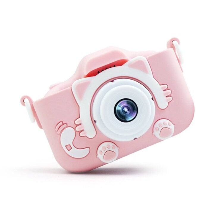 Vaikiškas fotoaparatas X5 Kačiukas, rožinis kaina ir informacija | Lavinamieji žaislai | pigu.lt