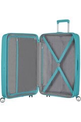 American Tourister средний чемодан Soundbox Spinner Expandable 67см, Turquise Tonic цена и информация | Чемоданы, дорожные сумки  | pigu.lt
