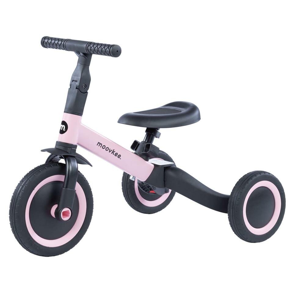 Triratis balansinis dviratis Moovkee, rožinis/juodas kaina ir informacija | Balansiniai dviratukai | pigu.lt