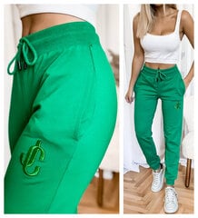 Повседневные брюки из хлопка для женщин Newa, зеленые цена и информация | Женские брюки | pigu.lt