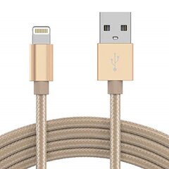 USB-кабель для быстрой зарядки iPhone 13 12 11 Pro Max X XR XS 8 7 6s, золотой, 1.5 м цена и информация | Кабели для телефонов | pigu.lt