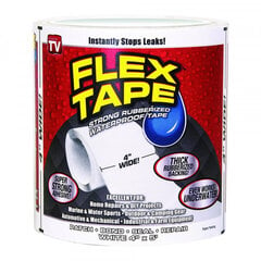 Водостойкая клейкая лента Flex Tape, белая, 10 x 150 см цена и информация | Механические инструменты | pigu.lt