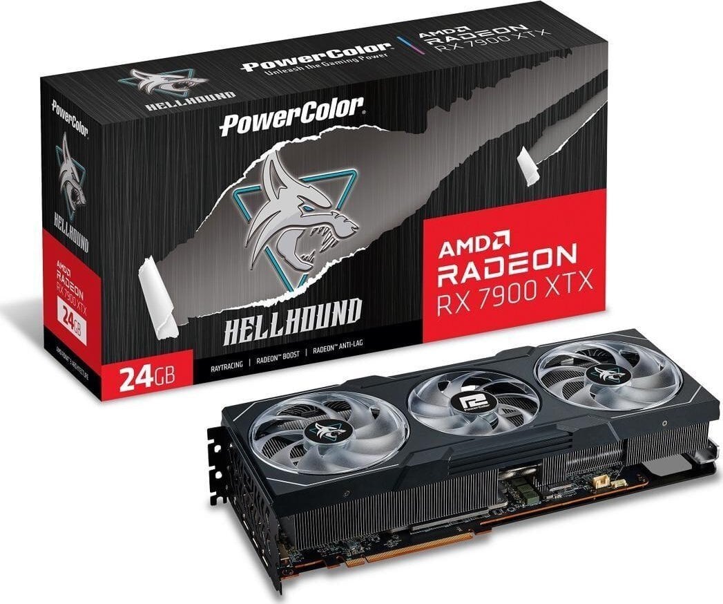 PowerColor AMD Radeon RX 7900 XTX Hellhound Overclocked kaina ir informacija | Vaizdo plokštės (GPU) | pigu.lt
