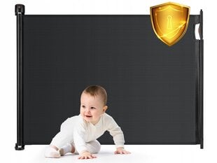 Защитные ворота Nukido, черные цена и информация | Товары для безопасности детей дома | pigu.lt