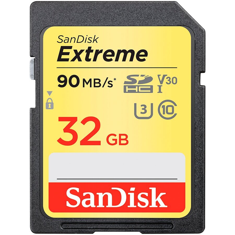 SanDisk Extreme SDHC 32GB kaina ir informacija | Atminties kortelės fotoaparatams, kameroms | pigu.lt