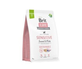 Brit Care visų veislių suaugusiems šunims su vabzdžiais ir žuvimi, 3 kg (nauja pakuotė) kaina ir informacija | Brit Care Gyvūnų prekės | pigu.lt