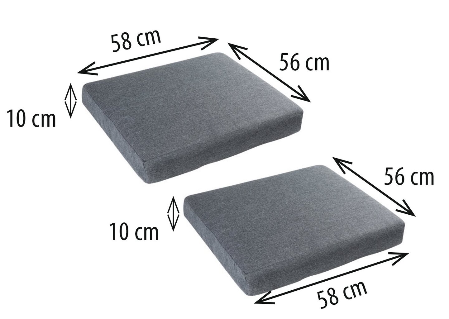 Sėdynių pagalvėlių rinkinys Melina, pilkas kaina ir informacija | Pagalvės, užvalkalai, apsaugos | pigu.lt