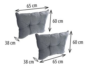 Комплект угловых подушек Greemotion Melina, серый цвет цена и информация | Подушки, наволочки, чехлы | pigu.lt