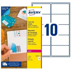 Этикетки Avery, 99.1 x 57 мм, белые, 25 листов цена и информация | Тетради и бумажные товары | pigu.lt