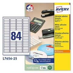 Этикетки Avery, 46 x 11.1 мм, белые цена и информация | Тетради и бумажные товары | pigu.lt