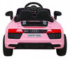 Vienvietis vaikiškas elektromobilis Audi R8, rožinis kaina ir informacija | Elektromobiliai vaikams | pigu.lt