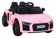 Vienvietis vaikiškas elektromobilis Audi R8, rožinis kaina ir informacija | Elektromobiliai vaikams | pigu.lt