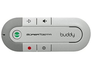 SuperTooth BUDDY balta automobilinė Bluetooth laisvų rankų įranga цена и информация | Беспроводная гарнитура | pigu.lt