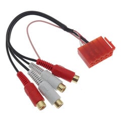 LAUNRC19, Jungtis auto. Mini ISO - Line out (4RCA) цена и информация | USB адаптеры для штатных магнитол | pigu.lt