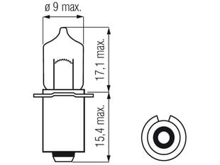 Lemputė PX13.5s, 15W цена и информация | Автомобильные лампочки | pigu.lt