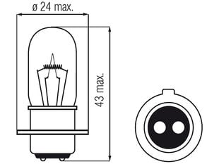 Lemputė PX15d, 20/20W цена и информация | Автомобильные лампочки | pigu.lt