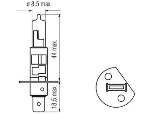 Lemputė H1, 55W kaina ir informacija | Automobilių lemputės | pigu.lt