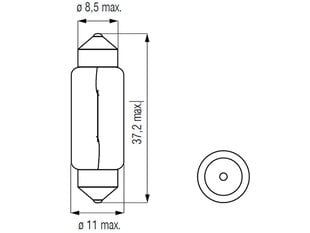 Lemputė SV8.5,10W 10X36 цена и информация | Автомобильные лампочки | pigu.lt