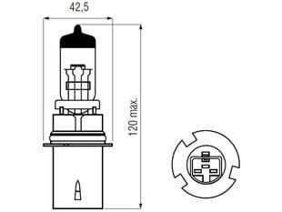 Lemputė HB1, 65/45 W kaina ir informacija | Automobilių lemputės | pigu.lt